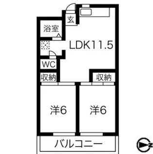 シティコープ新大宮【6階】の間取り