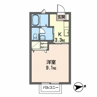 パルシオイースト【2階】の間取り