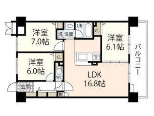 フィール野田公園【10階】の間取り