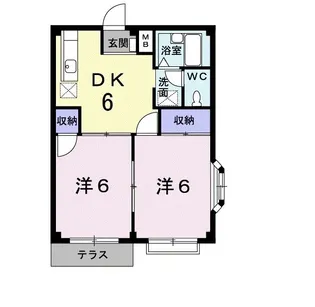 エルディム・福島B【1階】の間取り