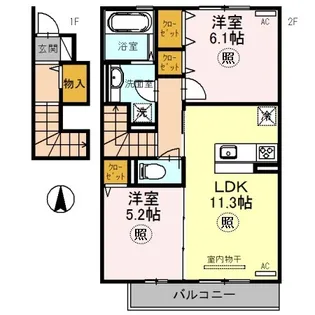 Arpege【2階】の間取り