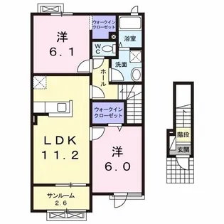 フラン ベル【2階】の間取り