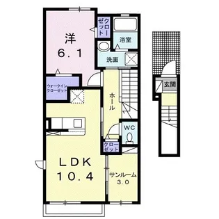 ミルト ミッテ【2階】の間取り