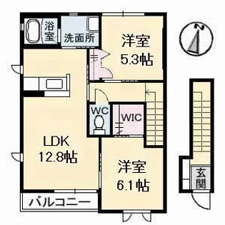 スターライト A棟【2階】の間取り