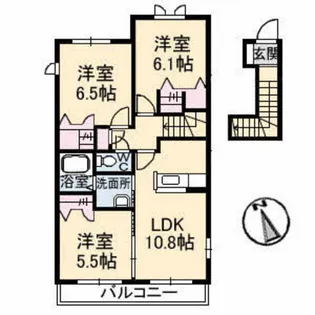 メゾンスリーズK【2階】の間取り