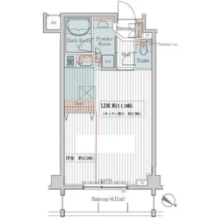 カスタリア三宿【3階】の間取り