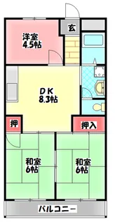 コーポラス新橋【1階】の間取り