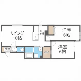 ルミエール白石北【1階】の間取り
