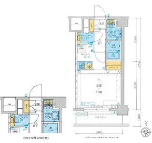 ジェノヴィア両国グリーンヴェール【2階】の間取り