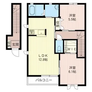 レジデンス ユーロ フィアット【2階】の間取り