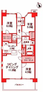 プラウド川崎矢向【3階】の間取り