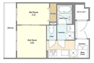 ドゥーエ大鳥居WEST【5階】の間取り