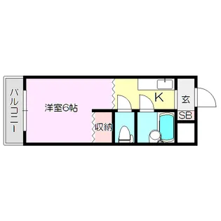 土井グランドマンション【4階】の間取り