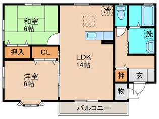 コーポ大谷13【2階】の間取り