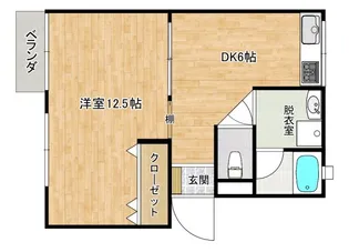 メゾンアルバB【2階】の間取り