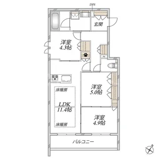The Primrose at東松戸【2階】の間取り