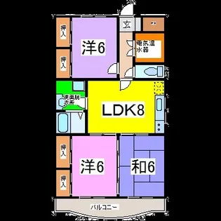 アーバンハイツ【3階】の間取り