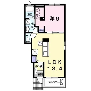 ラ・ソレイユ・ドゥ【1階】の間取り