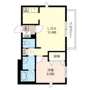 イソゴハイツ62【2階】の間取り