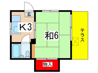 西竹荘【1階】の間取り
