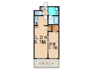 アジリア大濠ウェスト【4階】の間取り
