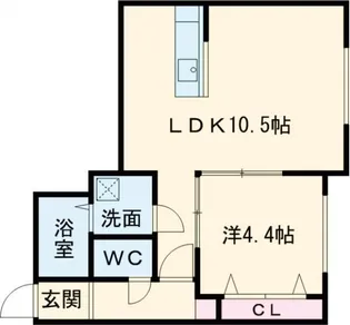 WEST BLUE【2階】の間取り