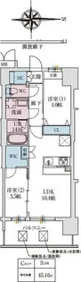スプランディッドあびこ駅前【14階】の間取り