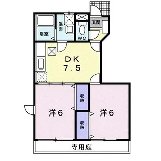 サンクレスト東野【1階】の間取り