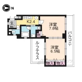 ベラジオ四条大宮2【6階】の間取り