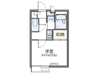 レオパレスネオ【3階】の間取り