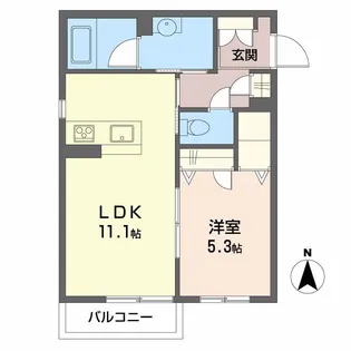 ヴィラ シャングリラ【1階】の間取り