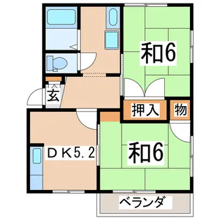 フレグランスあたみA棟の間取り