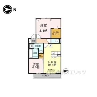 グランドゥール畷【2階】の間取り