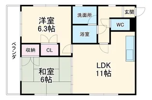 ビレッジコーポ桶光【1階】の間取り