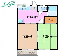 サザンハイツ パートII【2階】の間取り
