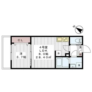 AJ柏WestIII【1階】の間取り