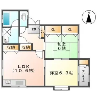 レモンバーム【1階】の間取り