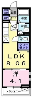 ボヌールエテルネル【1階】の間取り