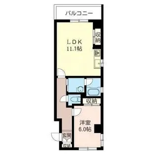 エスティメゾン三軒茶屋II【2階】の間取り