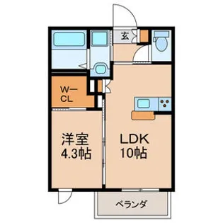 メゾンバーニーズ【1階】の間取り
