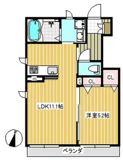 クレセール【1階】の間取り