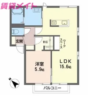 グランヴィラ羽津 B棟【2階】の間取り