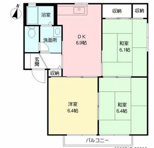 パークサイド高取 C棟【2階】の間取り