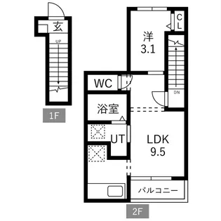 マックスレジデンシア荒巻【2階】の間取り