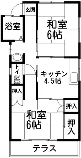 コーポ松岡【1階】の間取り
