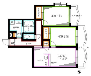 コスモフラワー【3階】の間取り