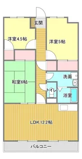 プラセオ上島【1階】の間取り