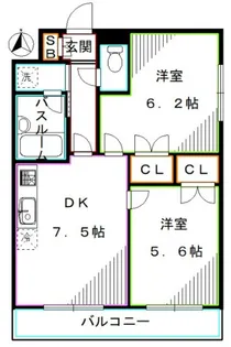 ドゥーム沼袋【3階】の間取り