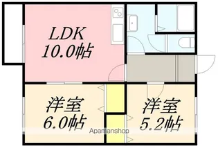ハッピーハイツ【1階】の間取り