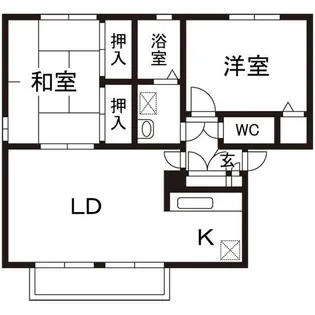 リーベンハイツA棟【2階】の間取り